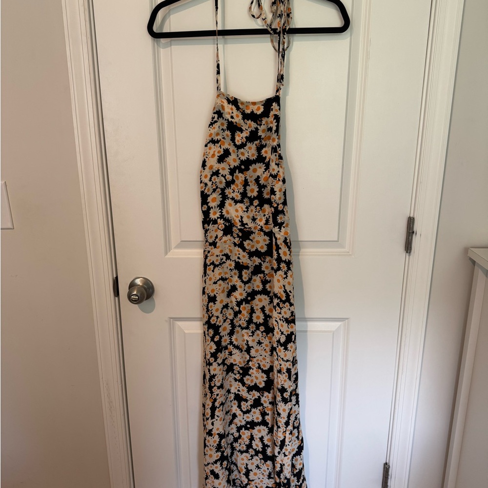 Realisation Par Black and Cream Floral Maxi Dress